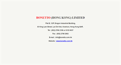 Desktop Screenshot of bonetto.com.hk